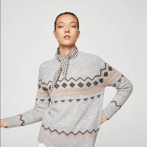 Mango Scalloped Edge Sweater Sz Small.